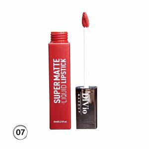 دیویو رژ مایع 24ساعته مات شماره07 divio super matte liquid lipstick 07