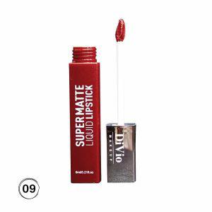 دیویو رژ مایع 24ساعته مات شماره09 divio super matte liquid lipstick 09